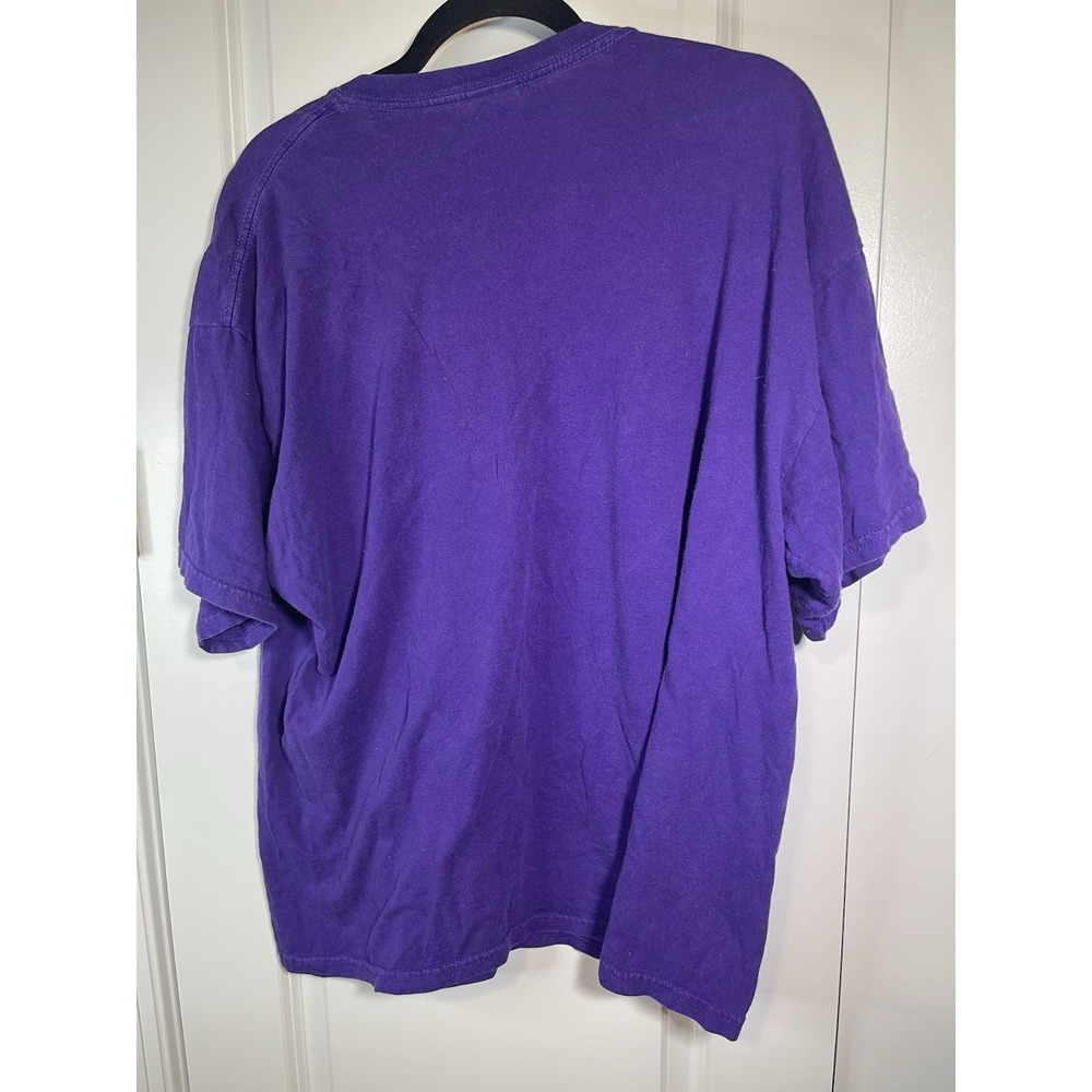 Vintage LSU Shirt XL Gildan Purple 100% Cotton - Picture 6 of 6